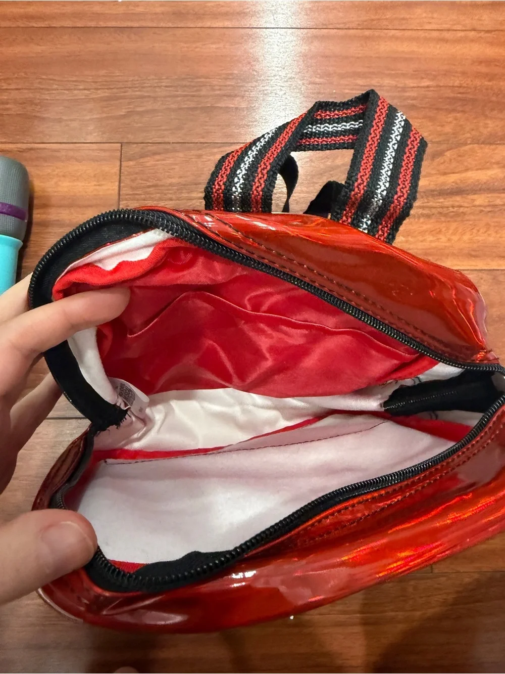 High School Musical Red Metallic Mini Backpack and Karaoke Microphone Bundle